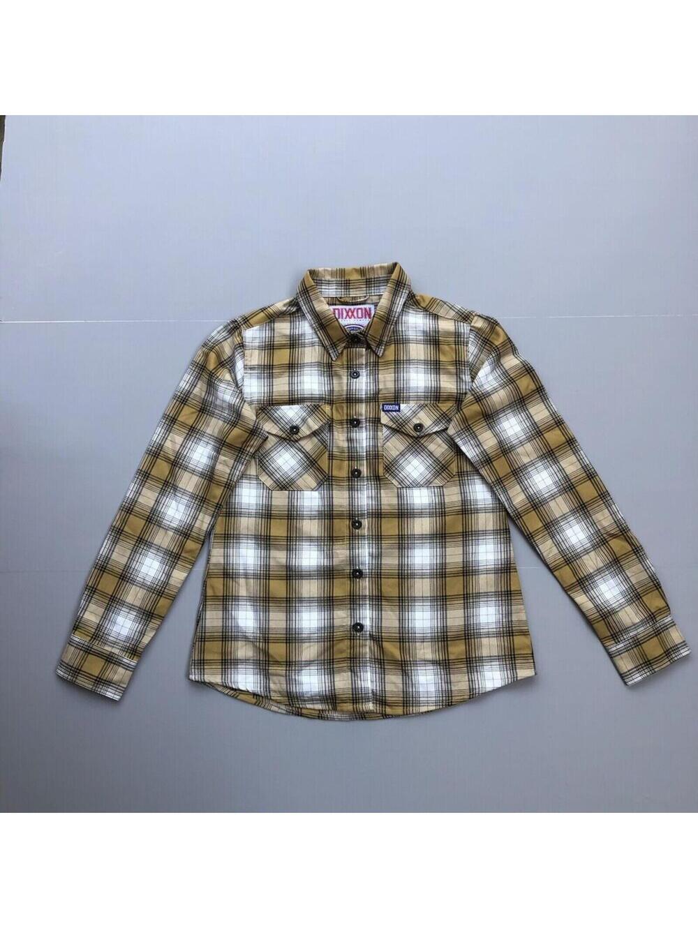Dixxon Flannel Company Women Medium Lager Button Up Shirt Long Sleeve Yellow
